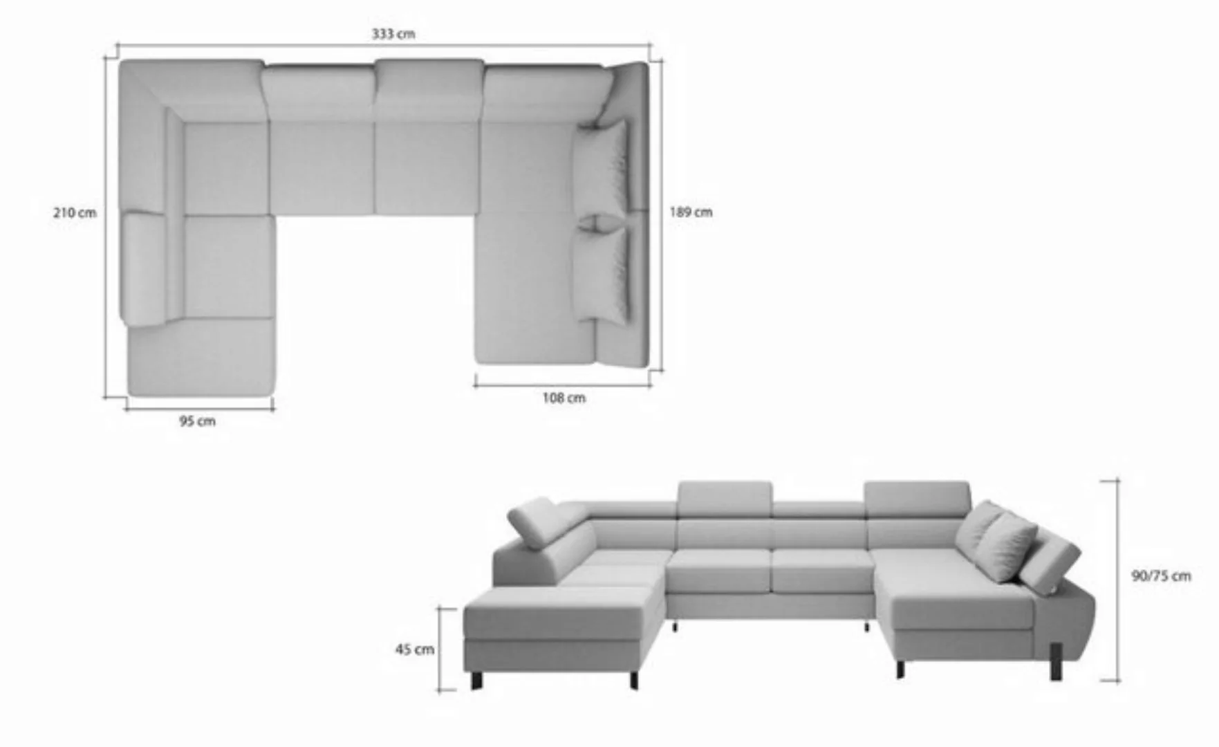 99rooms Wohnlandschaft Molinardi XL, Sofa, U-Form, Design günstig online kaufen