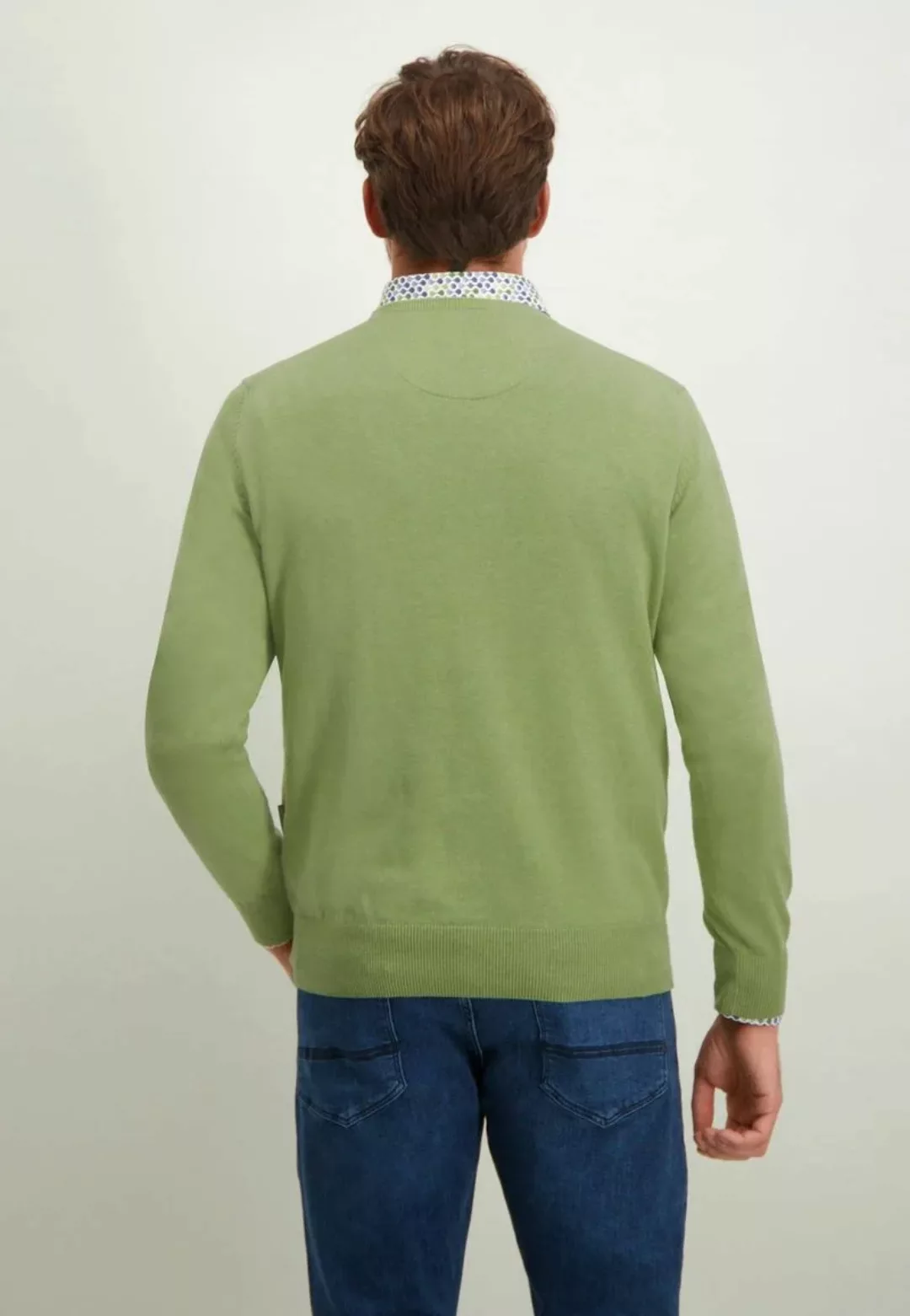 State Of Art Pullover mit V-Ausschnitt Grün - Größe XL günstig online kaufen