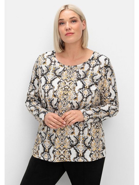 Sheego Langarmshirt Große Größen mit Animalprint und Rundhalsausschnitt günstig online kaufen