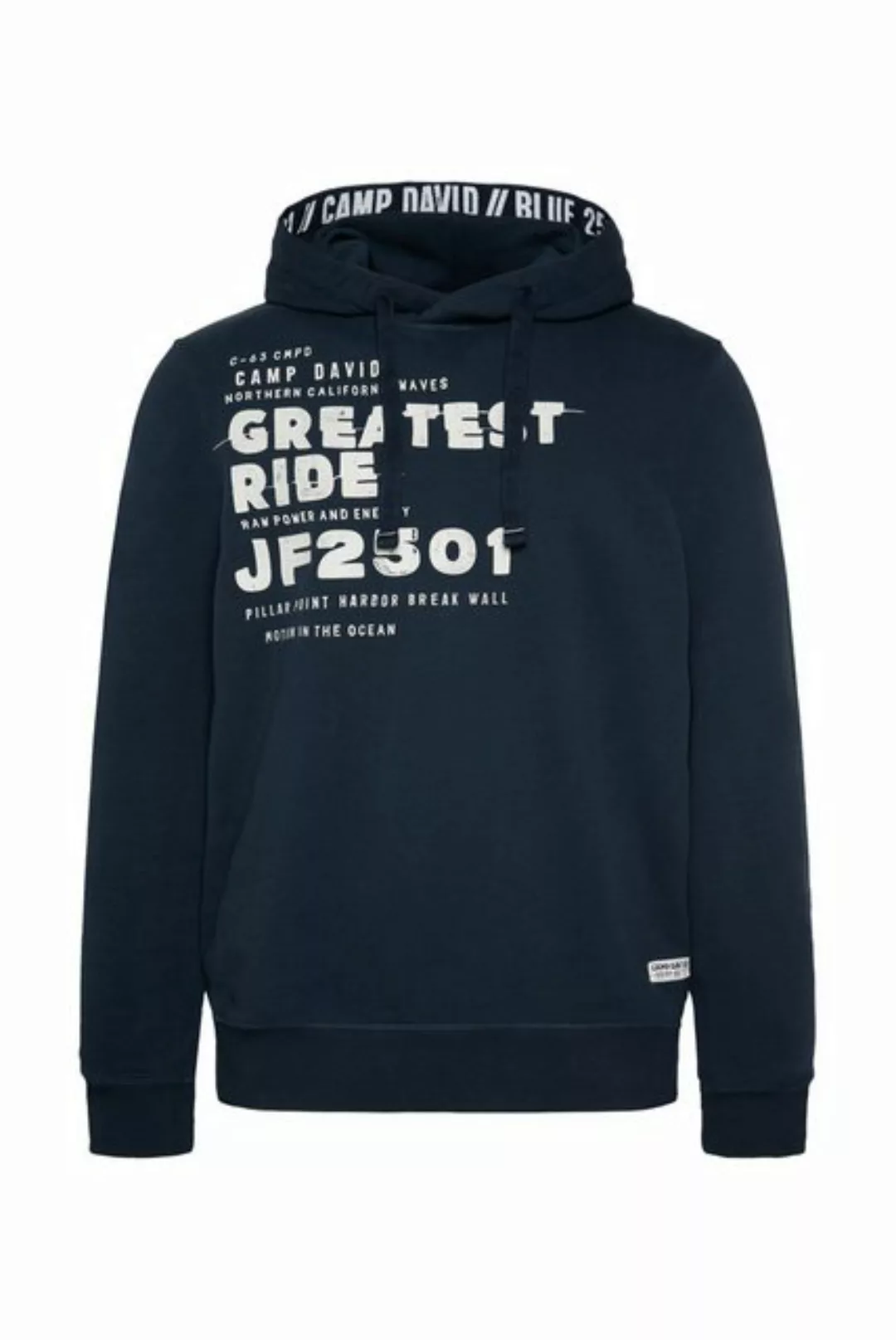 CAMP DAVID Kapuzensweatshirt mit kontrastreichem Print günstig online kaufen