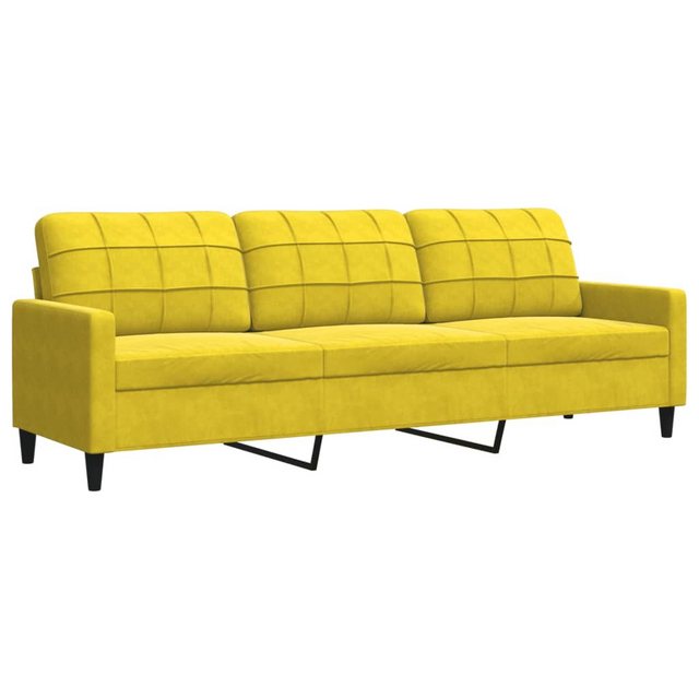 vidaXL Sofa 3-Sitzer-Sofa Gelb 210 cm Samt günstig online kaufen