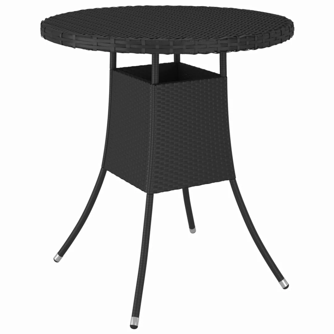 Gartentisch Schwarz 70x70x73 Cm Poly Rattan günstig online kaufen