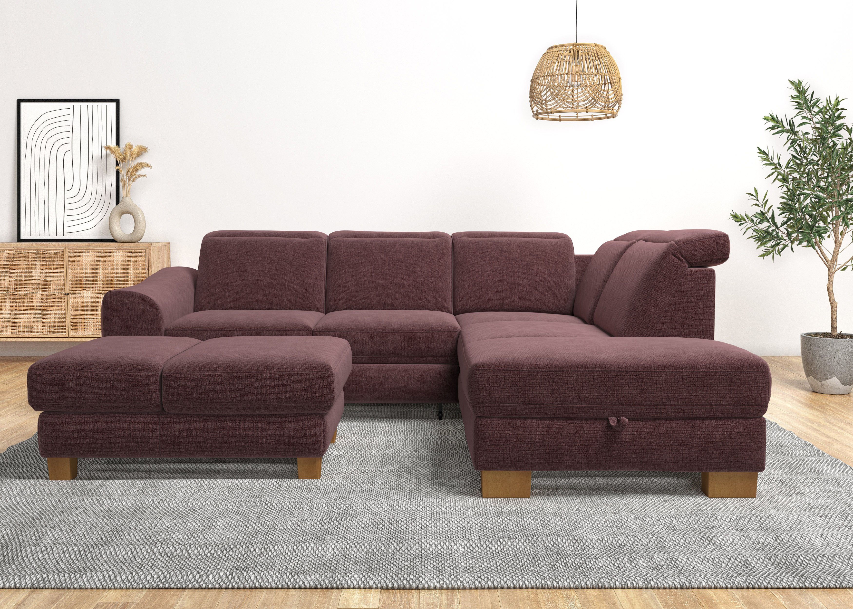 Home affaire Ecksofa "Dundee L-Form", wahlweise mit Kopfteilverstellung und günstig online kaufen