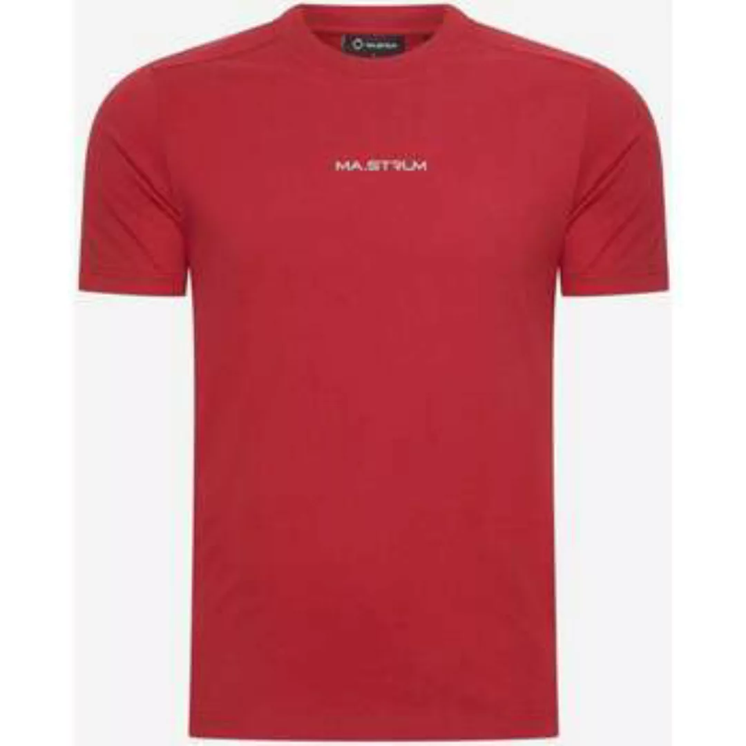 Ma.strum  T-Shirts & Poloshirts Mastrum bedrucktes T-Shirt – Karminrot günstig online kaufen