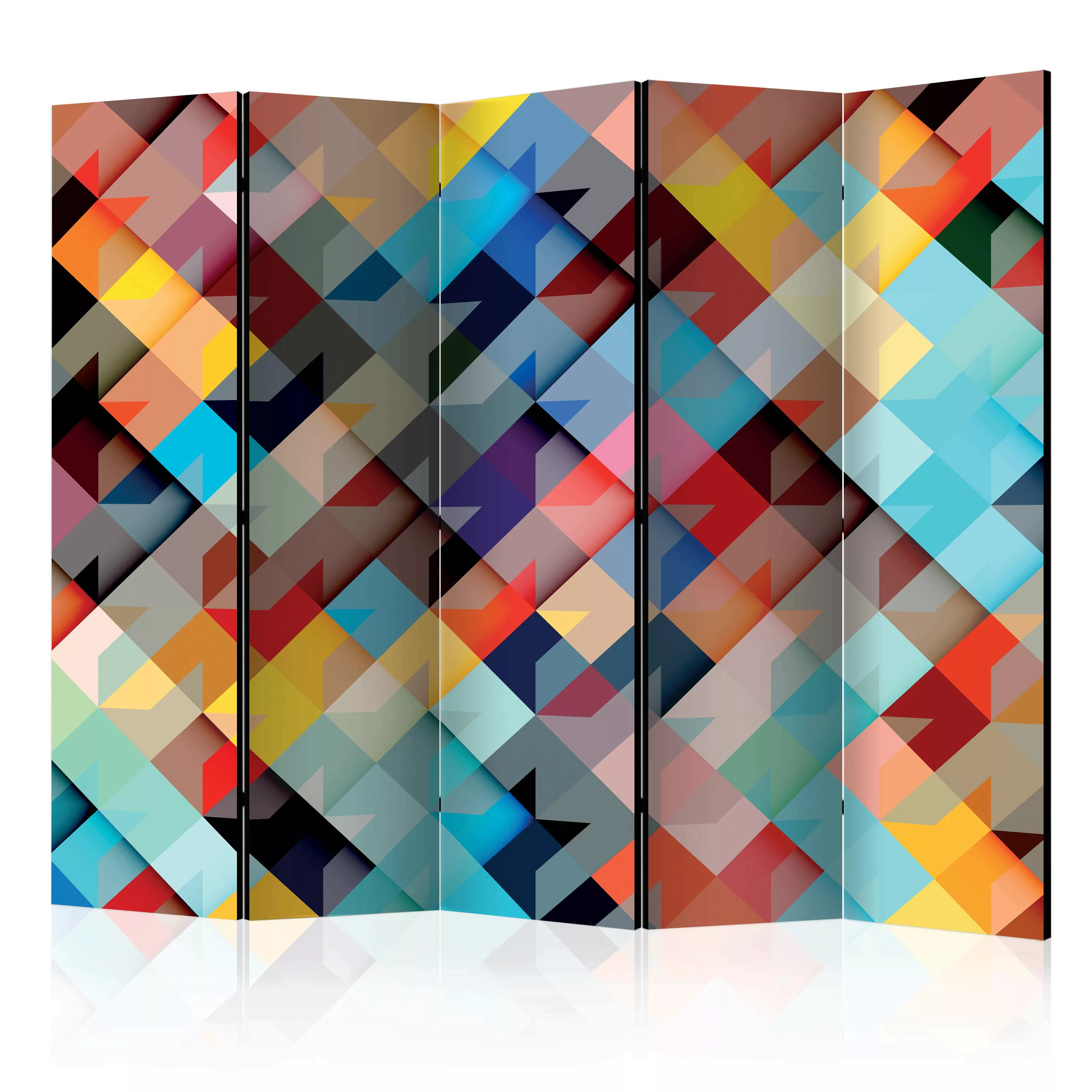 5-teiliges Paravent - Colour Patchwork Ii [room Dividers] günstig online kaufen