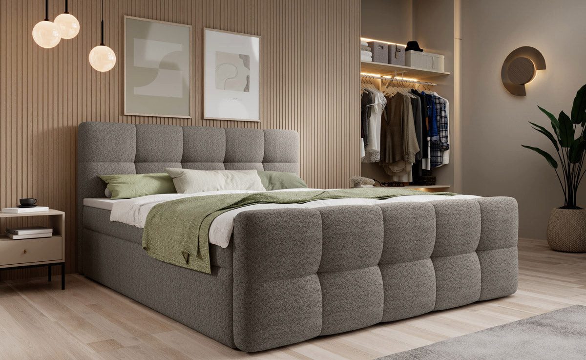 Luxusbetten24 Boxspringbett Cozy Bouclé, inklusive PU-Schaum günstig online kaufen