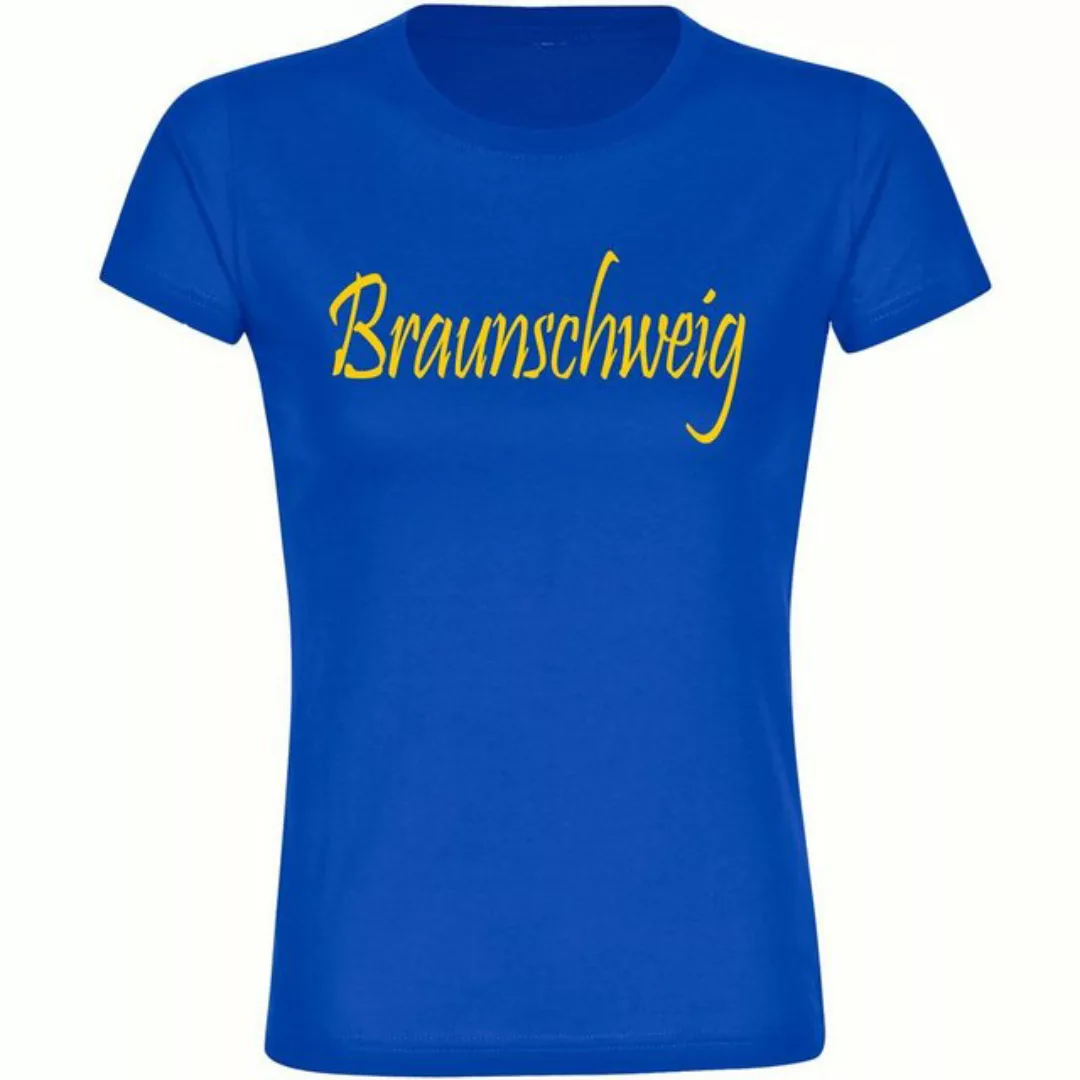 multifanshop T-Shirt Damen Braunschweig - Schriftzug - Frauen günstig online kaufen