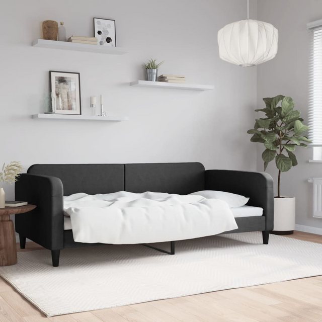 vidaXL Gästebett Tagesbett Schwarz 100x200 cm Stoff Gästebett Gästecouch Gä günstig online kaufen