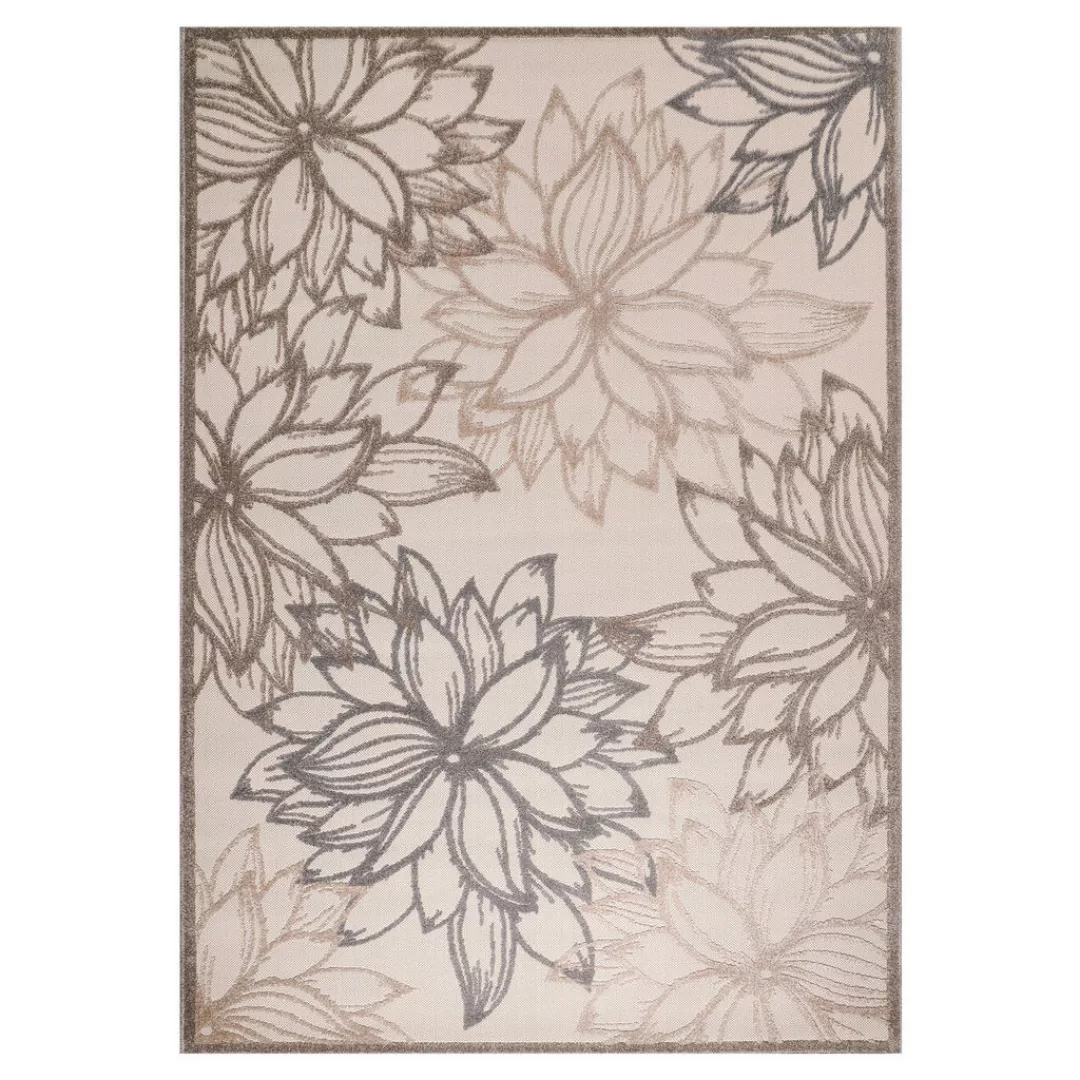 Sanat Outdoorteppich FLORAL creme B/L: ca. 60x110 cm günstig online kaufen