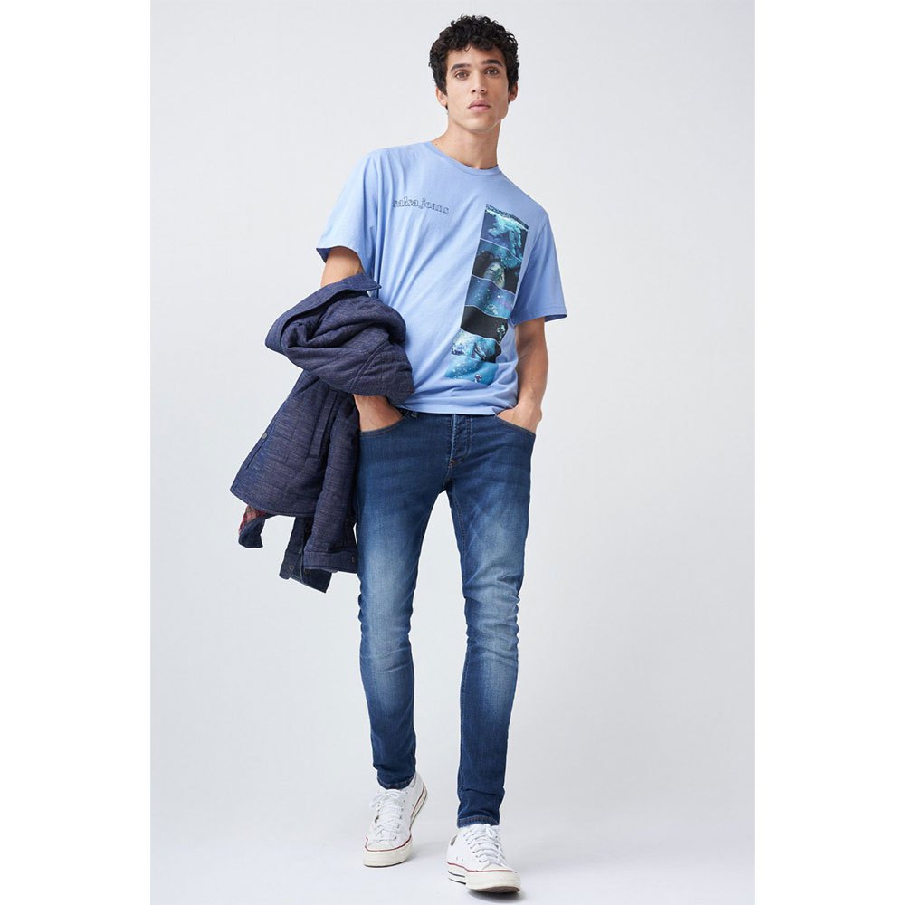 Salsa Jeans 125536-806 / Graphic Ocean Kurzarm T-shirt L Blue günstig online kaufen
