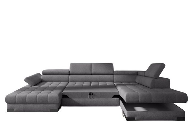 Xlmoebel Ecksofa Neues Design Ecksofa mit Bettfunktion in U-Form aus Textil günstig online kaufen