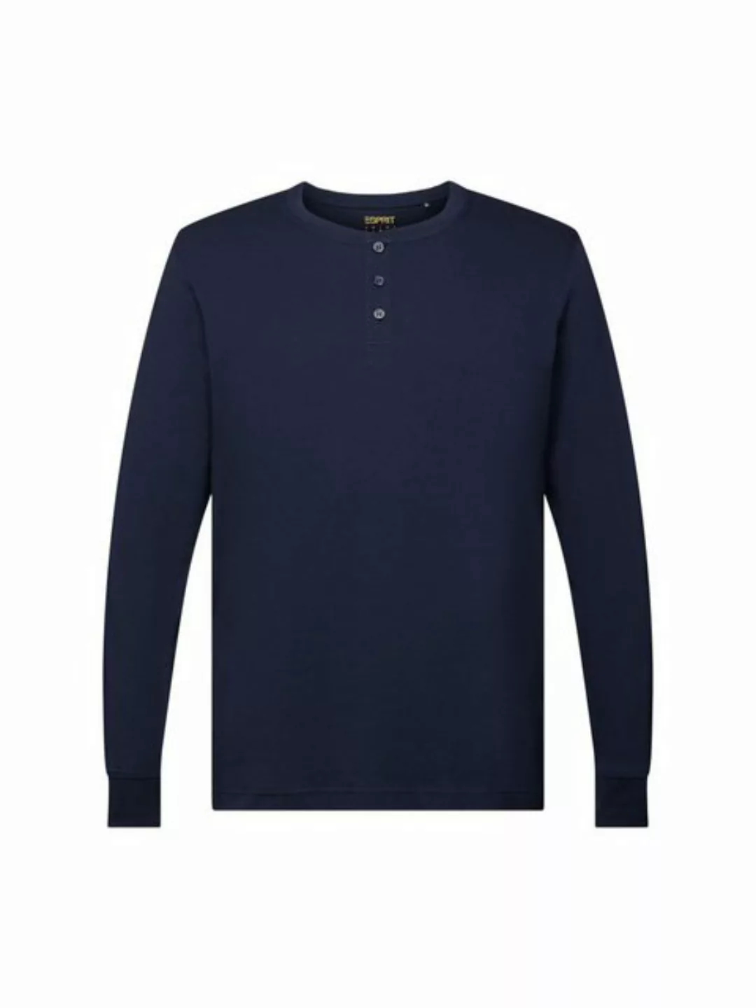 Esprit Langarmshirt Jersey-Top im Henley-Stil (1-tlg) günstig online kaufen