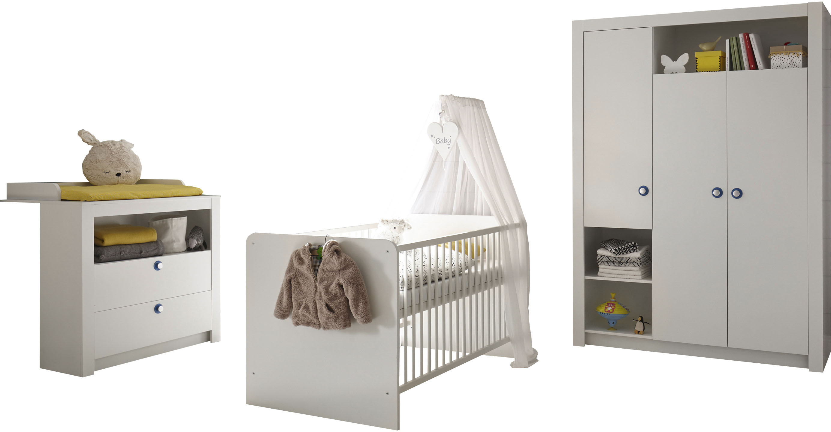 Begabino Babyzimmer-Komplettset "Paula", (3 tlg.), Babyzimmer Set 3-tlg. We günstig online kaufen