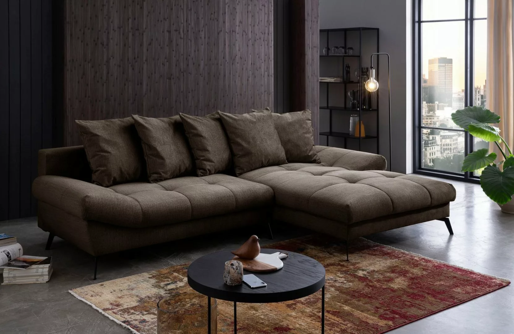 exxpo - sofa fashion Ecksofa Olmedo, L-Form, inklusive Bettfunktion, Bettka günstig online kaufen