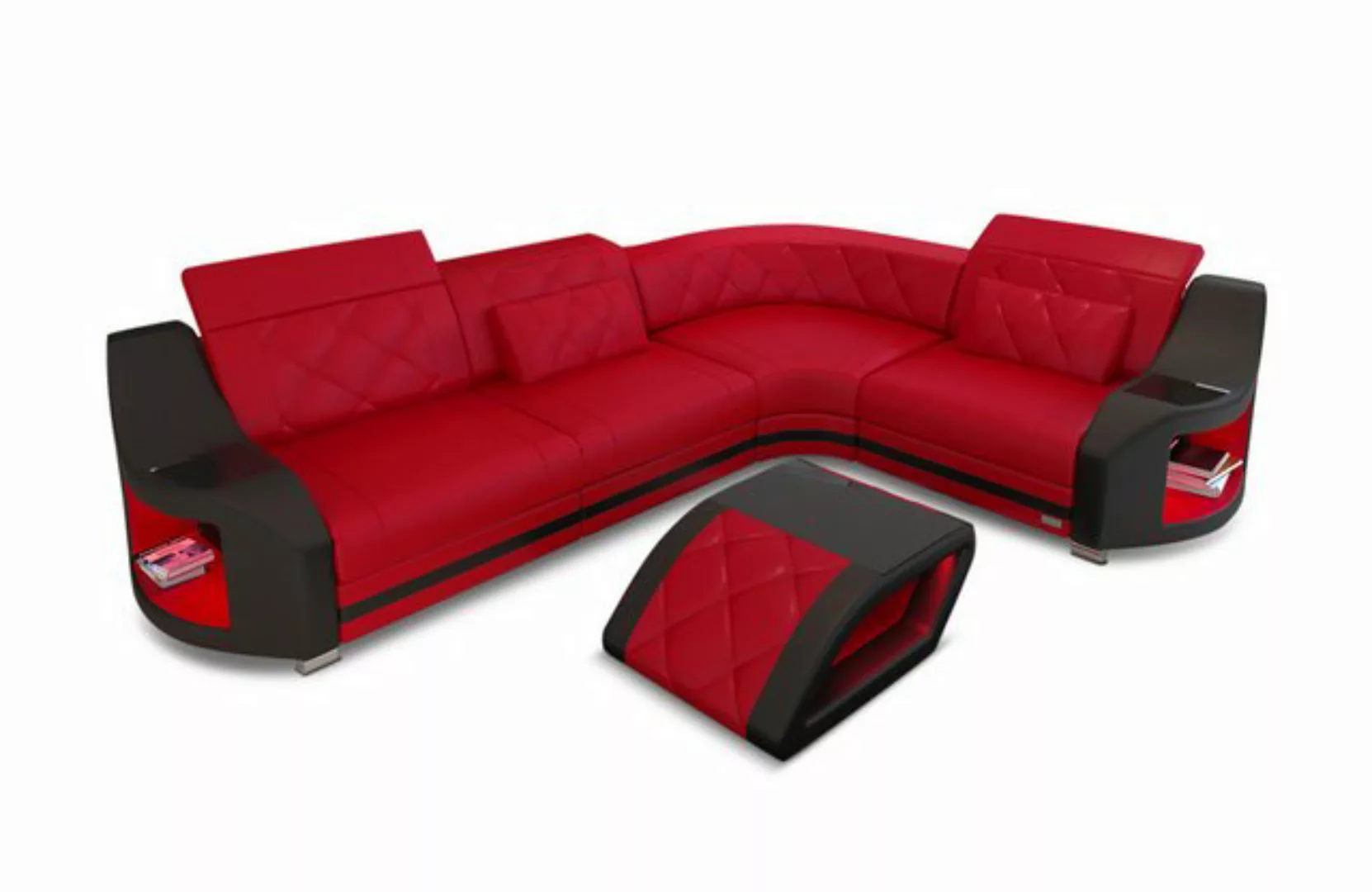 Sofa Dreams Ecksofa Leder Ledercouch Sofa Genua L Form Ledersofa, Couch, mi günstig online kaufen