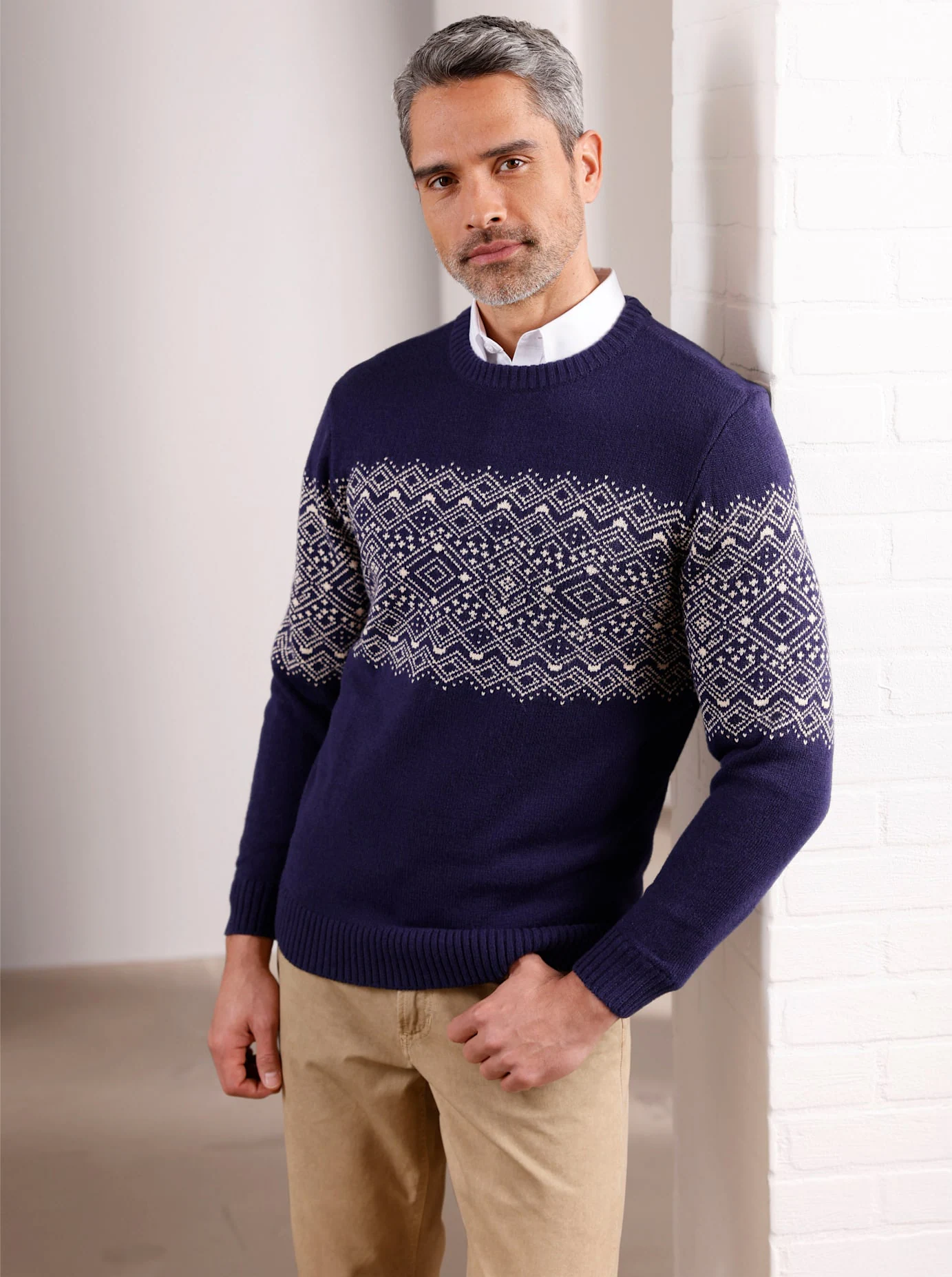 Classic Rundhalspullover "Rundhals-Pullover" günstig online kaufen