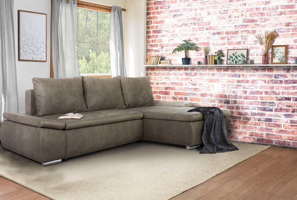 Home affaire Ecksofa "Acra L-Form", mit Bettfunktion und Bettkasten, in Mat günstig online kaufen