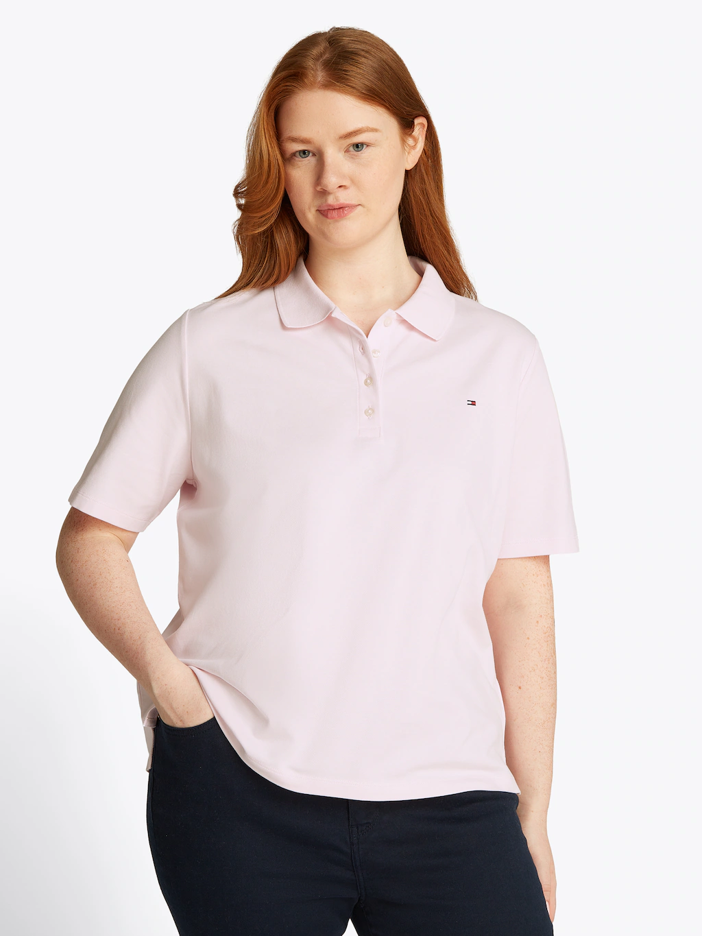 Tommy Hilfiger Curve Poloshirt "CRV 1985 REG PIQUE POLO SS", in großen Größ günstig online kaufen