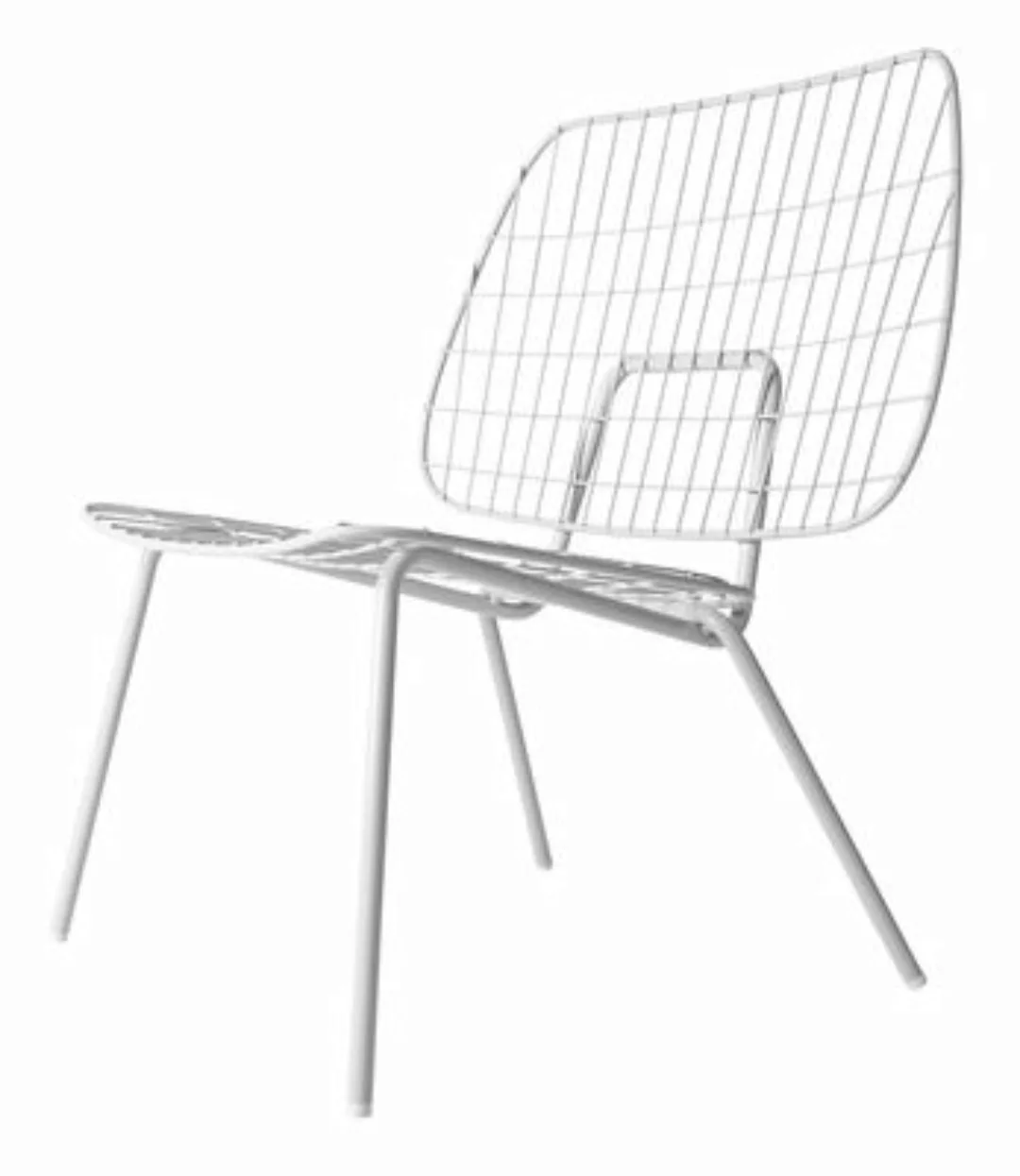 Lounge Sessel WM String Lounge metall weiß / Stahl - Audo Copenhagen - Weiß günstig online kaufen