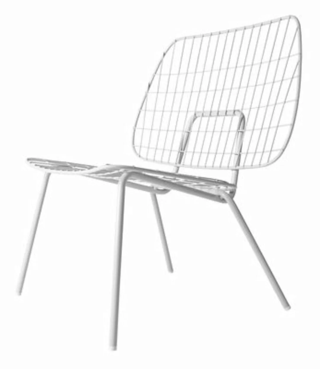 Menu - WM String Lounge Stuhl - weiß/pulverbeschichtet/BxHxT 66x71,5x53cm/f günstig online kaufen