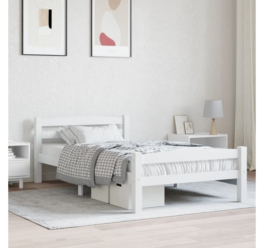 furnicato Bett Massivholzbett Weiß Kiefer 90x200 cm günstig online kaufen