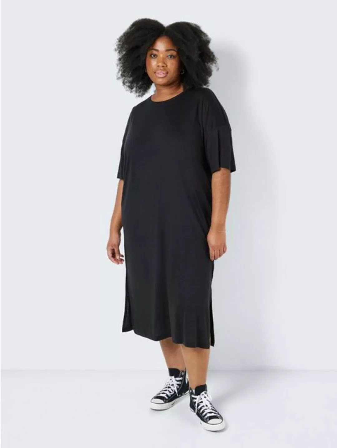 Noisy may Shirtkleid 2/4 Arm Curve Übergrößen Shirt Dress NMMAYDEN (lang) 5 günstig online kaufen