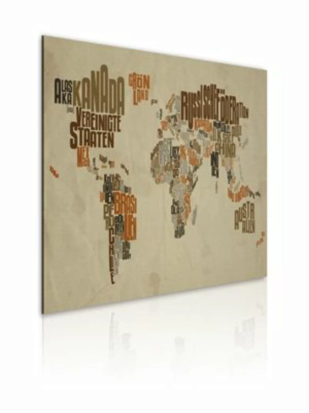 artgeist Wandbild Weltkarte (in deutscher Sprache) creme Gr. 60 x 40 günstig online kaufen