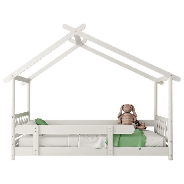 TavilaEcon Kinderbett Hausbett Jugendbett Holzbett mit Gitter und Lattenros günstig online kaufen