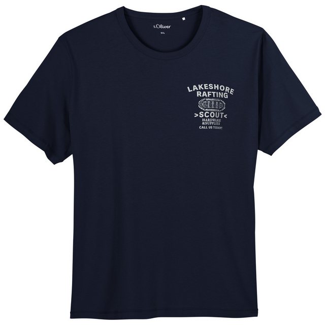 s.Oliver Rundhalsshirt Große Größen Herren T-Shirt navy Lakeshore Rafting s günstig online kaufen