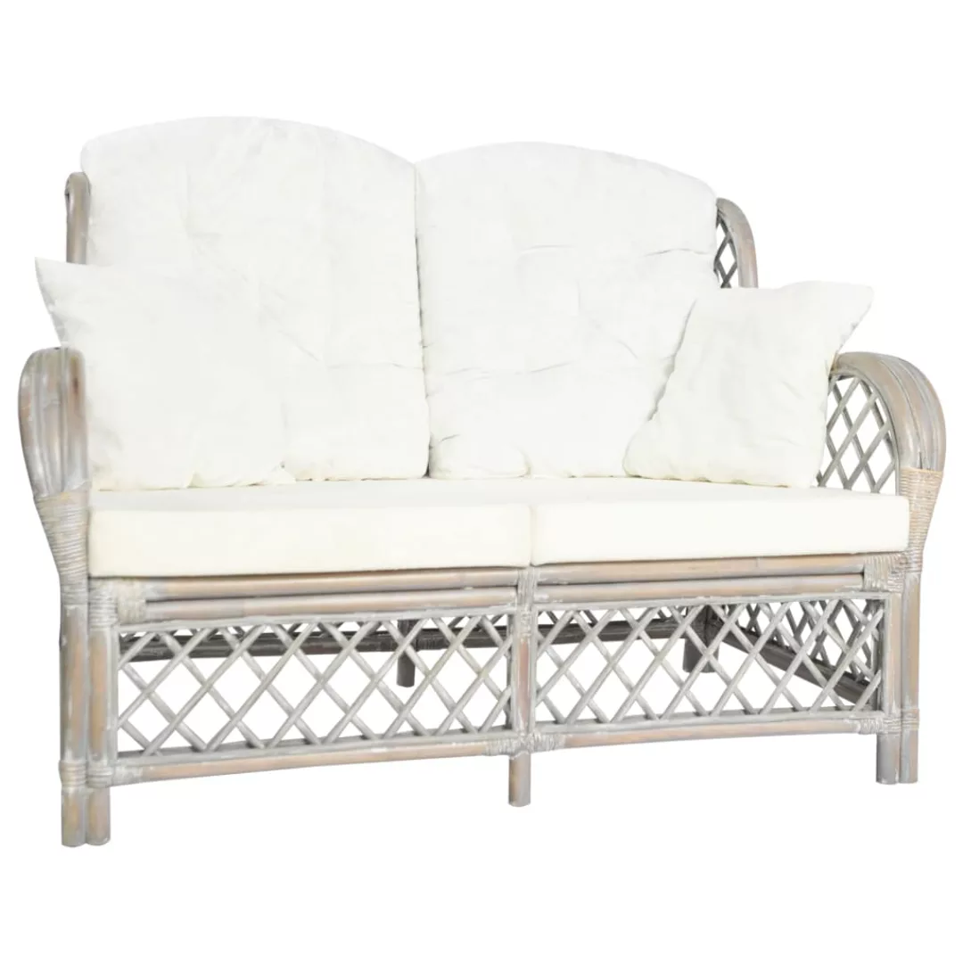 2-sitzer-sofa Grau Rattan günstig online kaufen