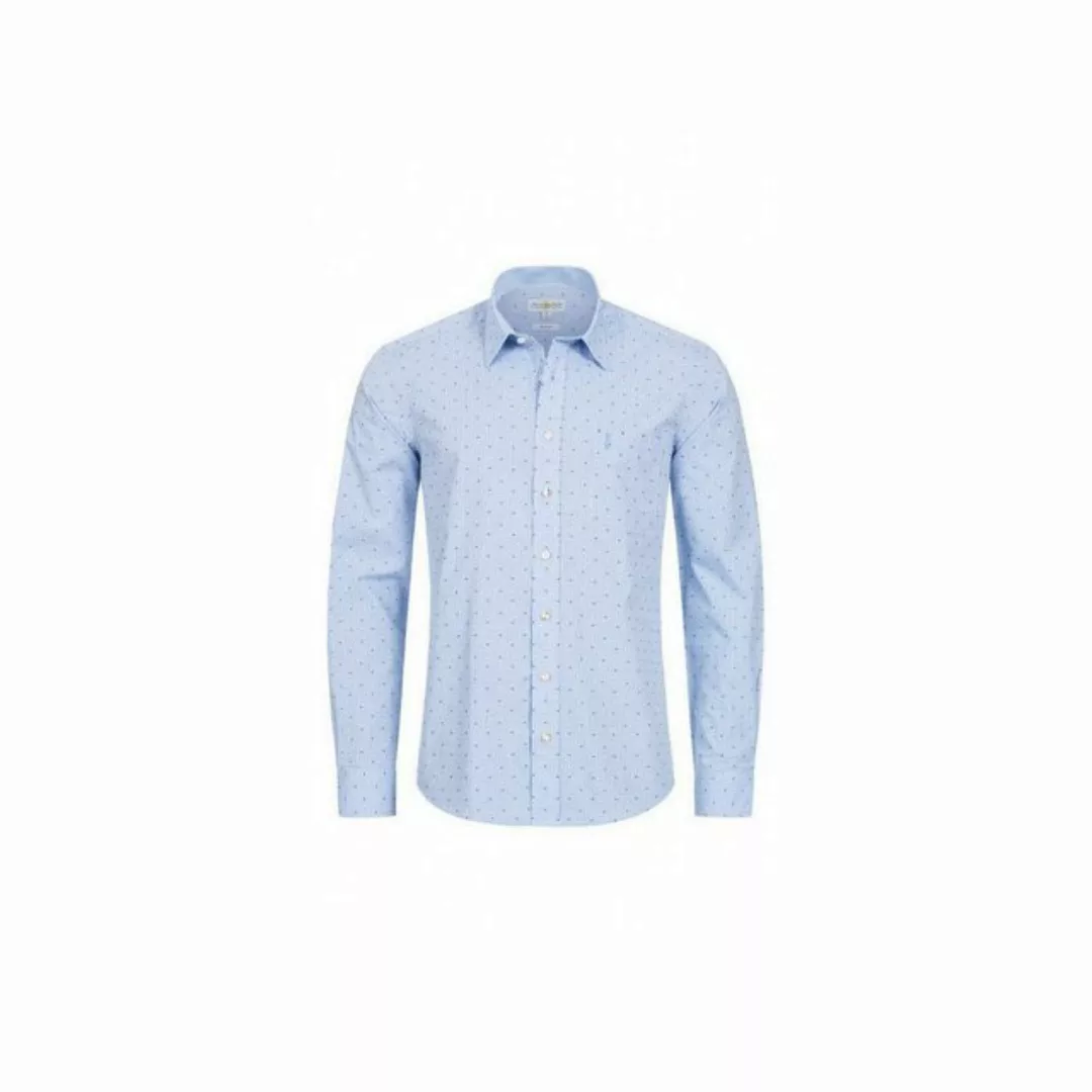 Almsach Langarmhemd blau regular fit (1-tlg) günstig online kaufen