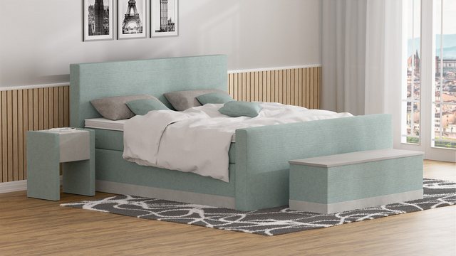 Meisterbetten Boxspringbett Alex (Standard Box, Fußteil, Nachttisch(en) und günstig online kaufen