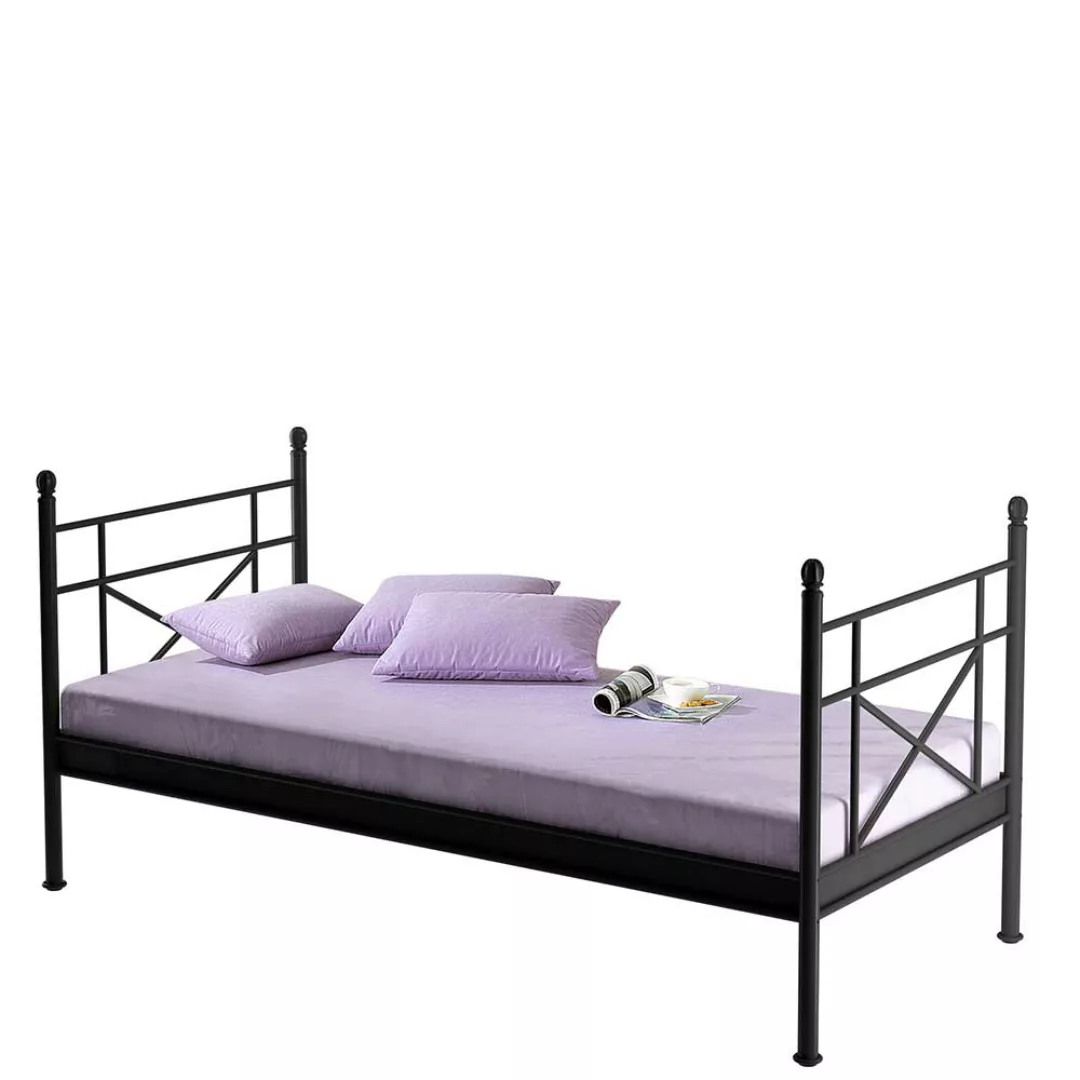 Metallbettgestell schwarz 90x200 und 160x200 cm 106 cm hoch günstig online kaufen