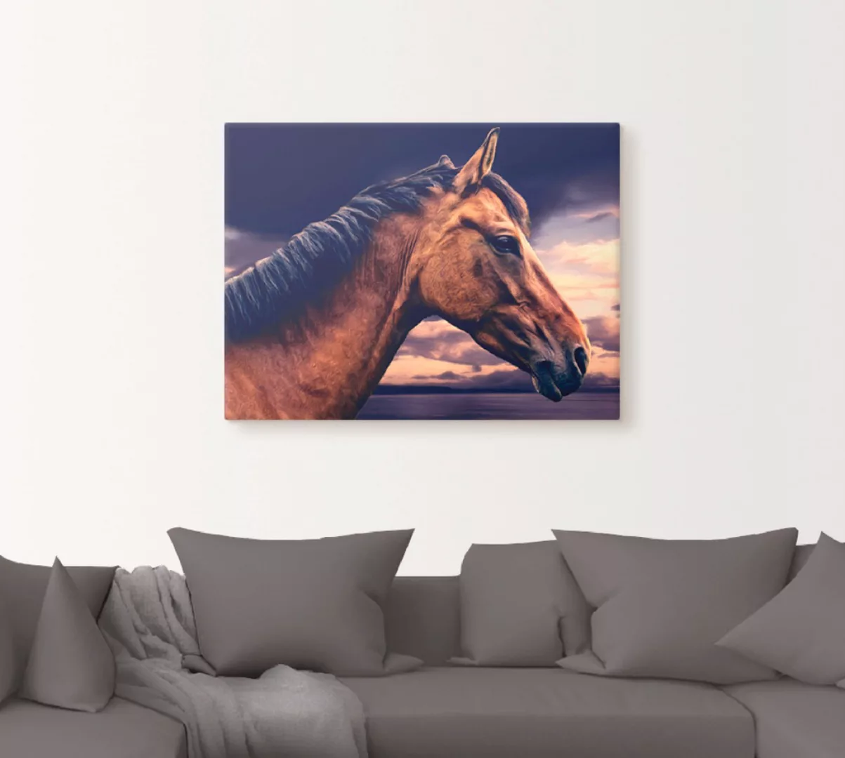 Artland Wandbild "Pferd am Meer", Haustiere, (1 St.), als Leinwandbild, Wan günstig online kaufen