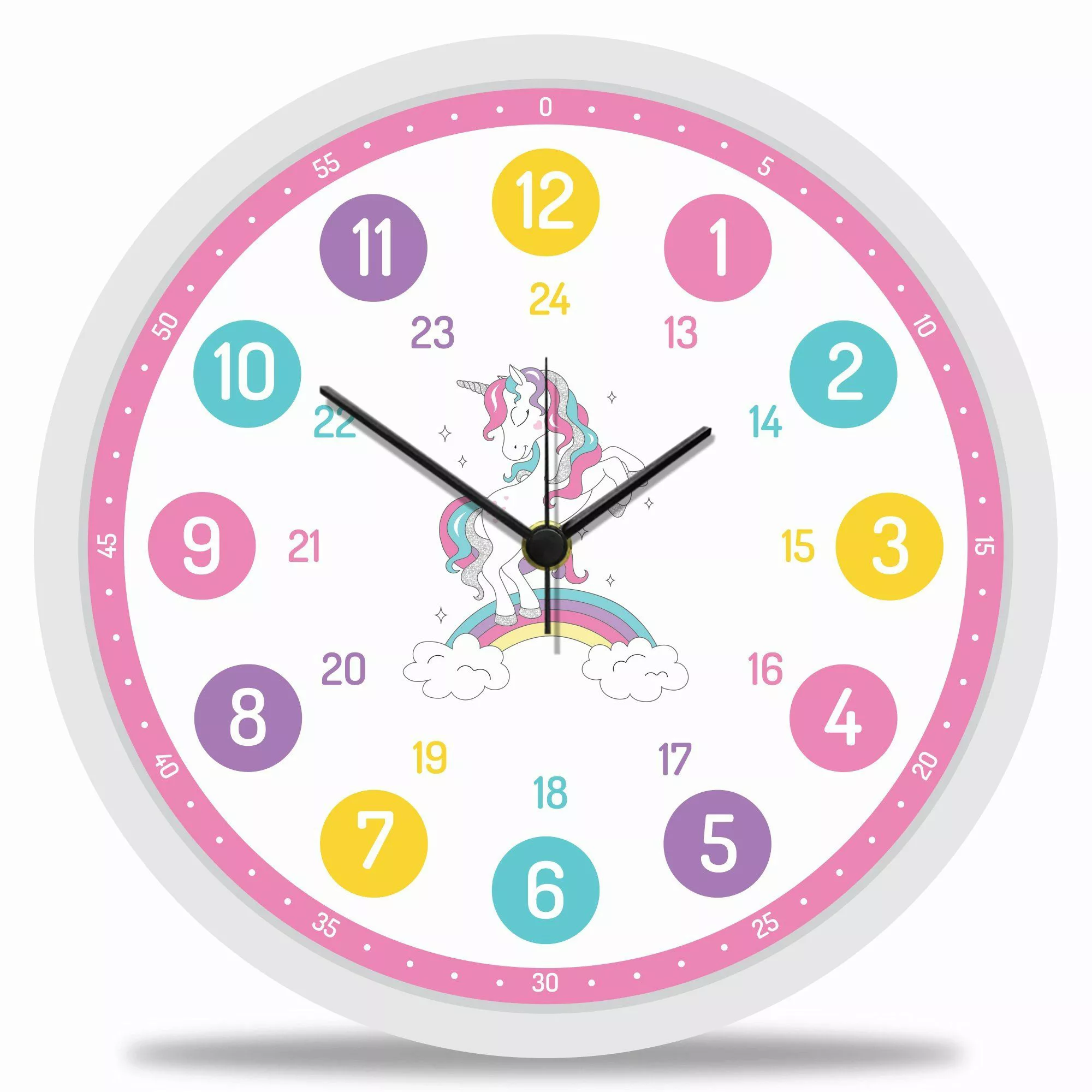 GRAVURZEILE Wanduhr GRAVURZEILE Wanduhr Kinder Einhorn günstig online kaufen