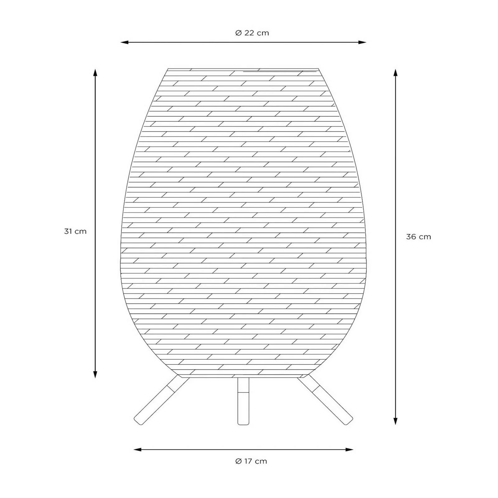 LED Akku Stehleuchte Colin Ip44 in Schwarz und Gold-matt 3W 180lm IP44 360m günstig online kaufen