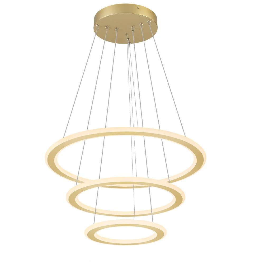 LED Pendelleuchte One Flat in Gold 58W 3700lm günstig online kaufen