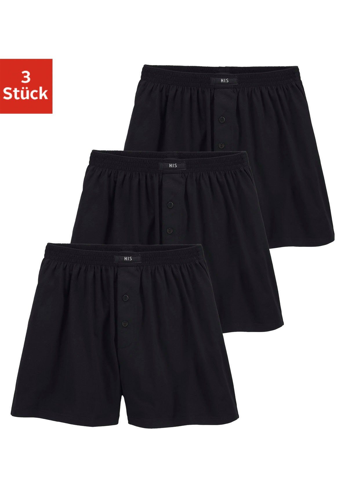 H.I.S Weiter Boxer, (Packung, 3 St.), in legerer Passform günstig online kaufen