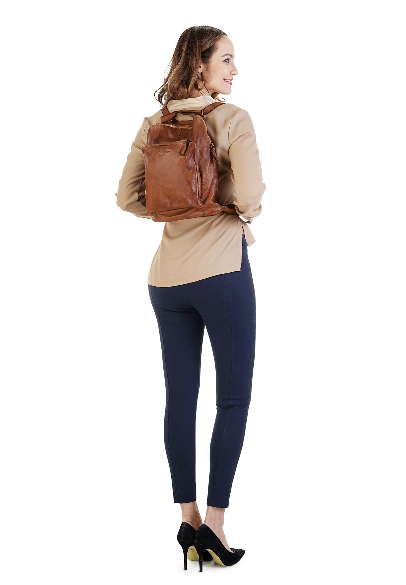 Samantha Look Cityrucksack, echt Leder, Made günstig online kaufen