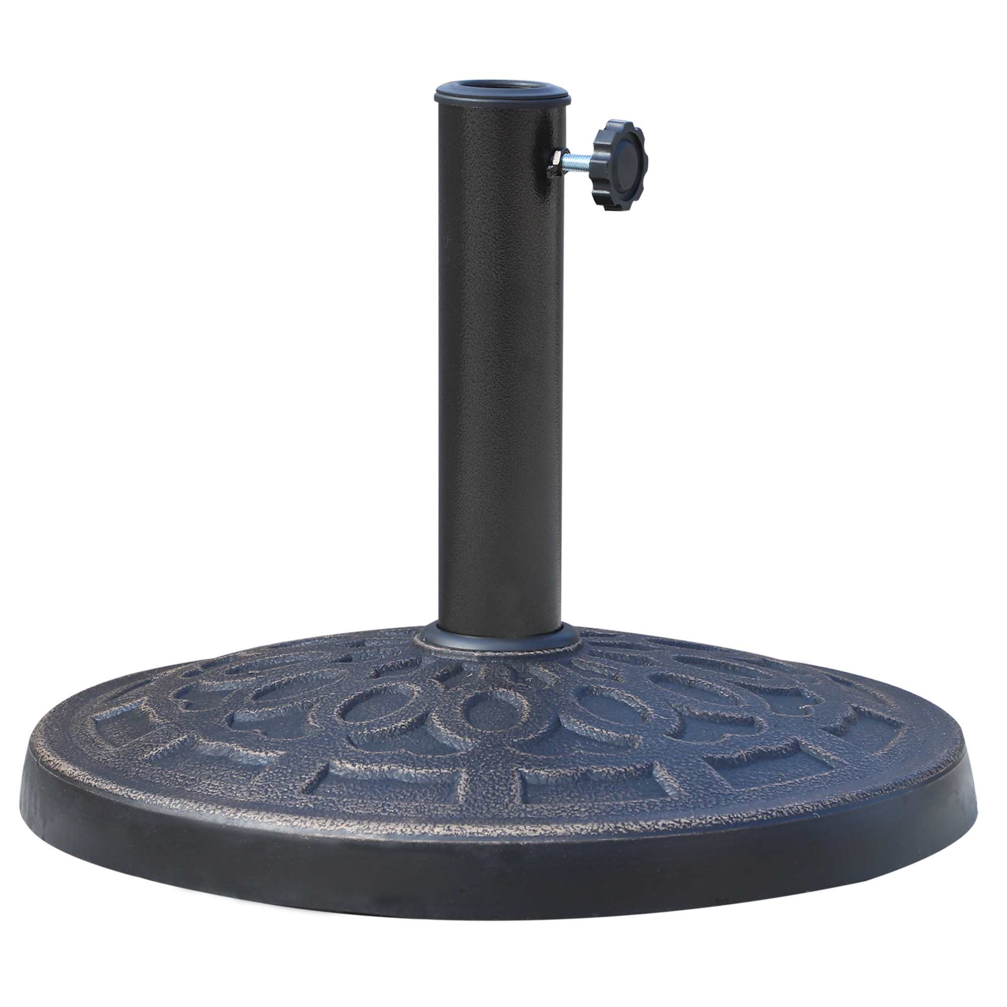 Outsunny Runder Sonnenschirmständer aus Bronze Φ44 x 34 cm, Bronze   Aosom günstig online kaufen