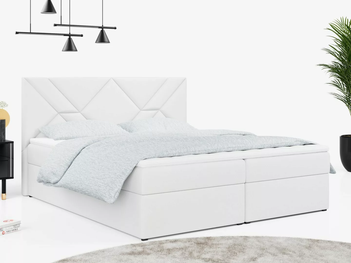 MKS MÖBEL Boxspringbett STELLE 6 (Set, Packung, topper T25, Zwei Bettkästen günstig online kaufen