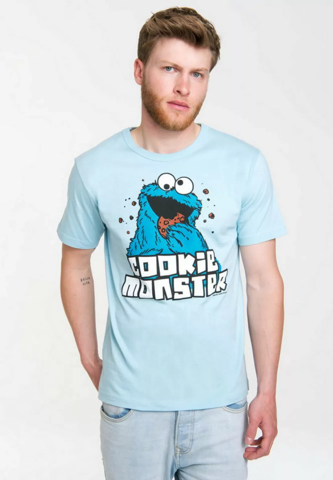 LOGOSHIRT T-Shirt Sesamstrasse - Krümelmonster mit coolem Print günstig online kaufen
