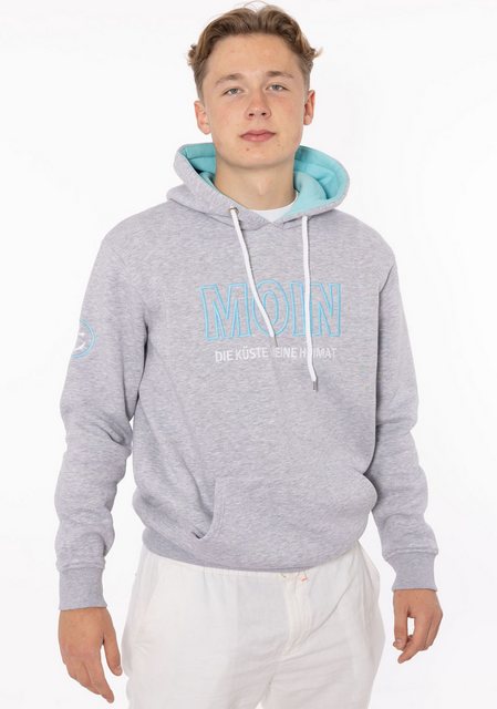 Zwillingsherz Hoodie "Moin" auffälliger Schriftzug und Anker am Arm günstig online kaufen