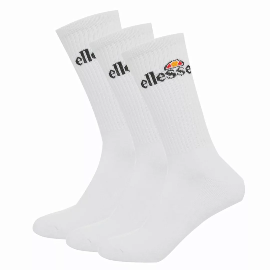 ellesse Unisex Sportsocken BISBA, 3 Paar - Crew Socken, Logo Weiß EU 42-45 günstig online kaufen