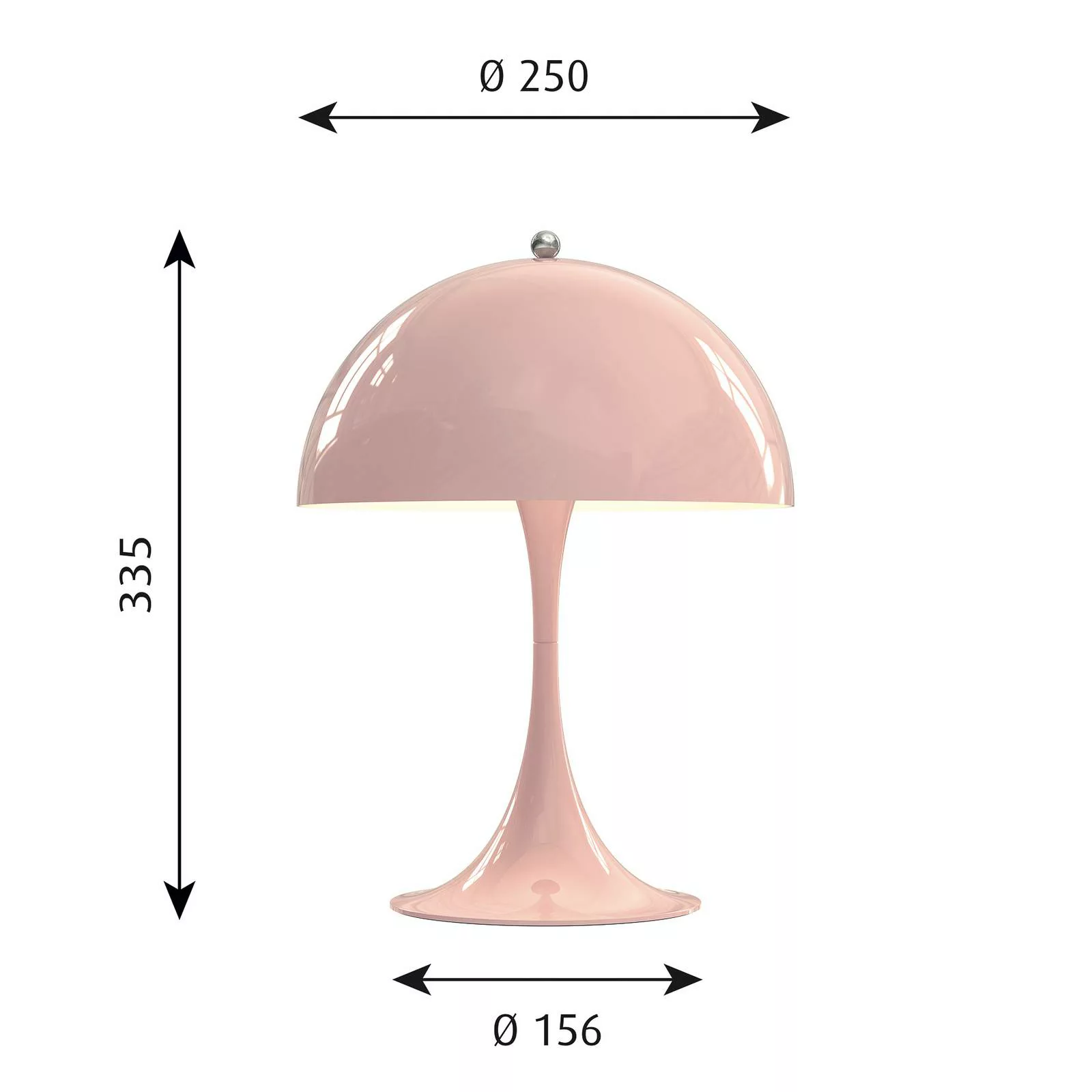 Louis Poulsen Panthella Mini LED-Tischlampe rosé günstig online kaufen