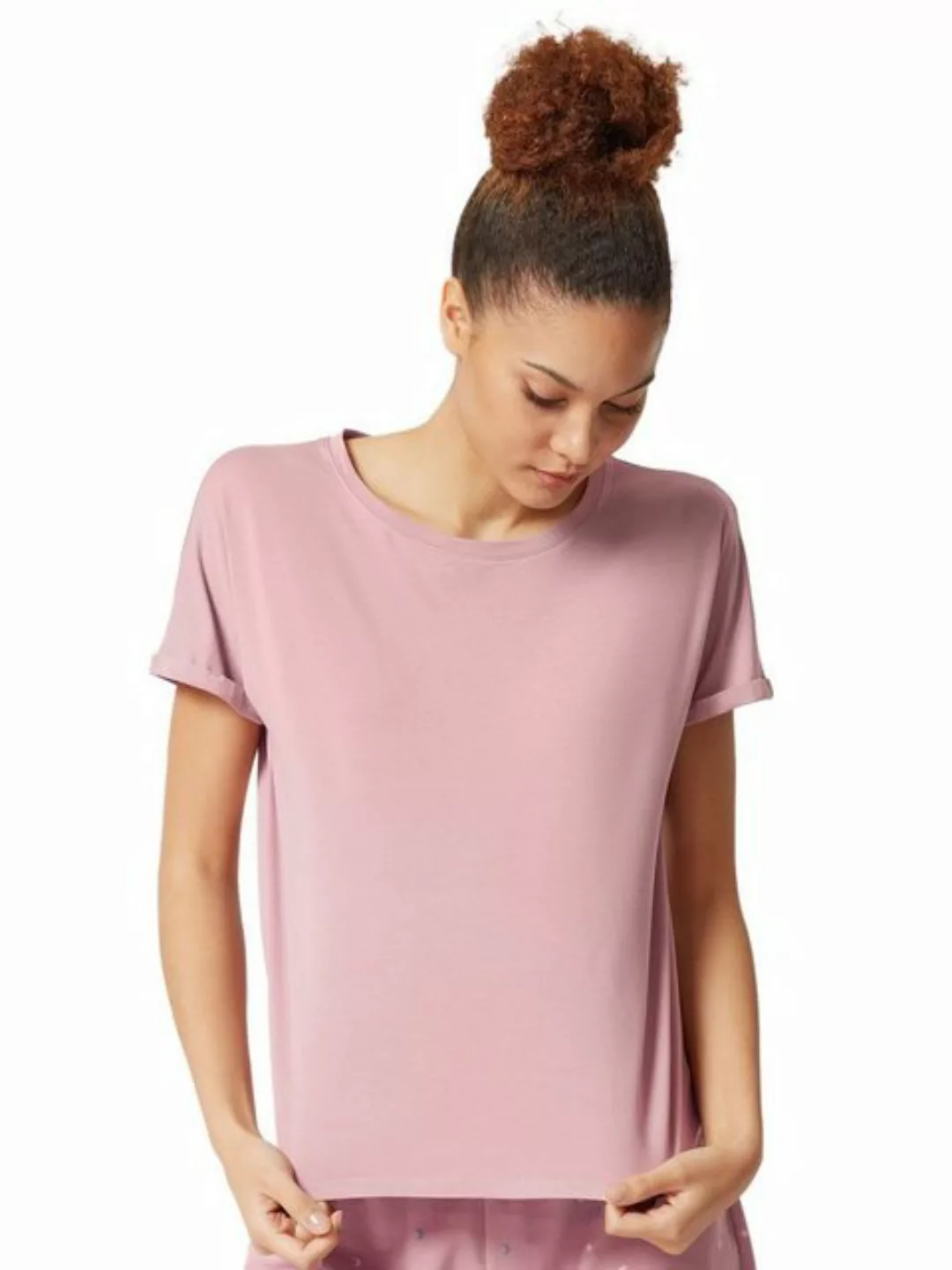 Skiny Pyjamaoberteil Damen Pyjamashirt mit kurzem Arm (1-tlg) genial zu kom günstig online kaufen