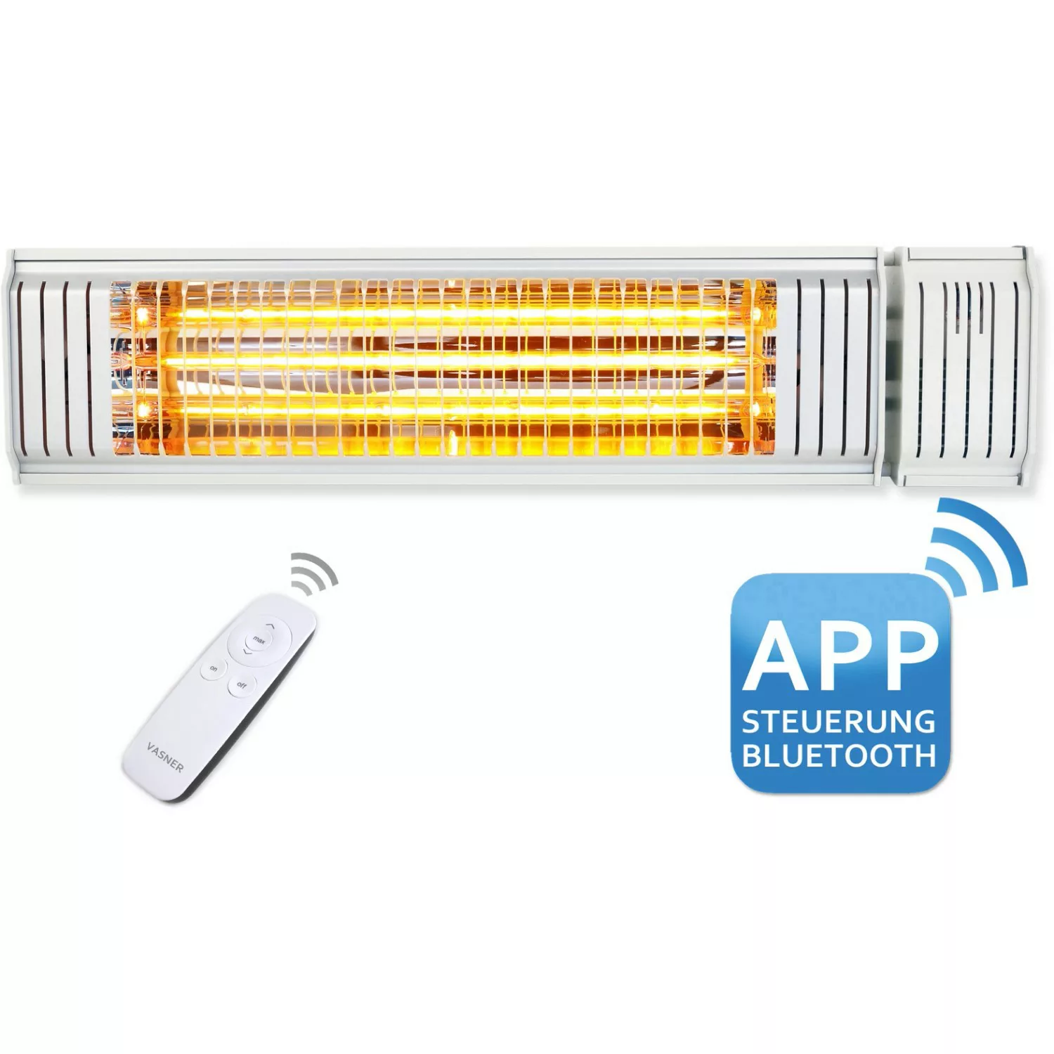 VASNER Appino 20 Bluetooth Infrarot-Heizstrahler 2000 W Weiß günstig online kaufen