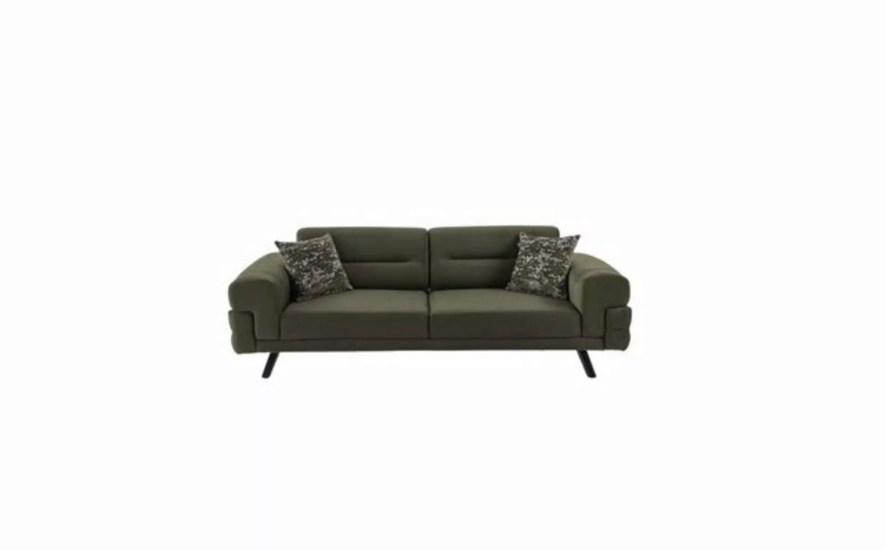 JVmoebel 3-Sitzer Dunkelgrüner Dreisitzer Sofa Wohnzimmer Textil Stilvoller günstig online kaufen