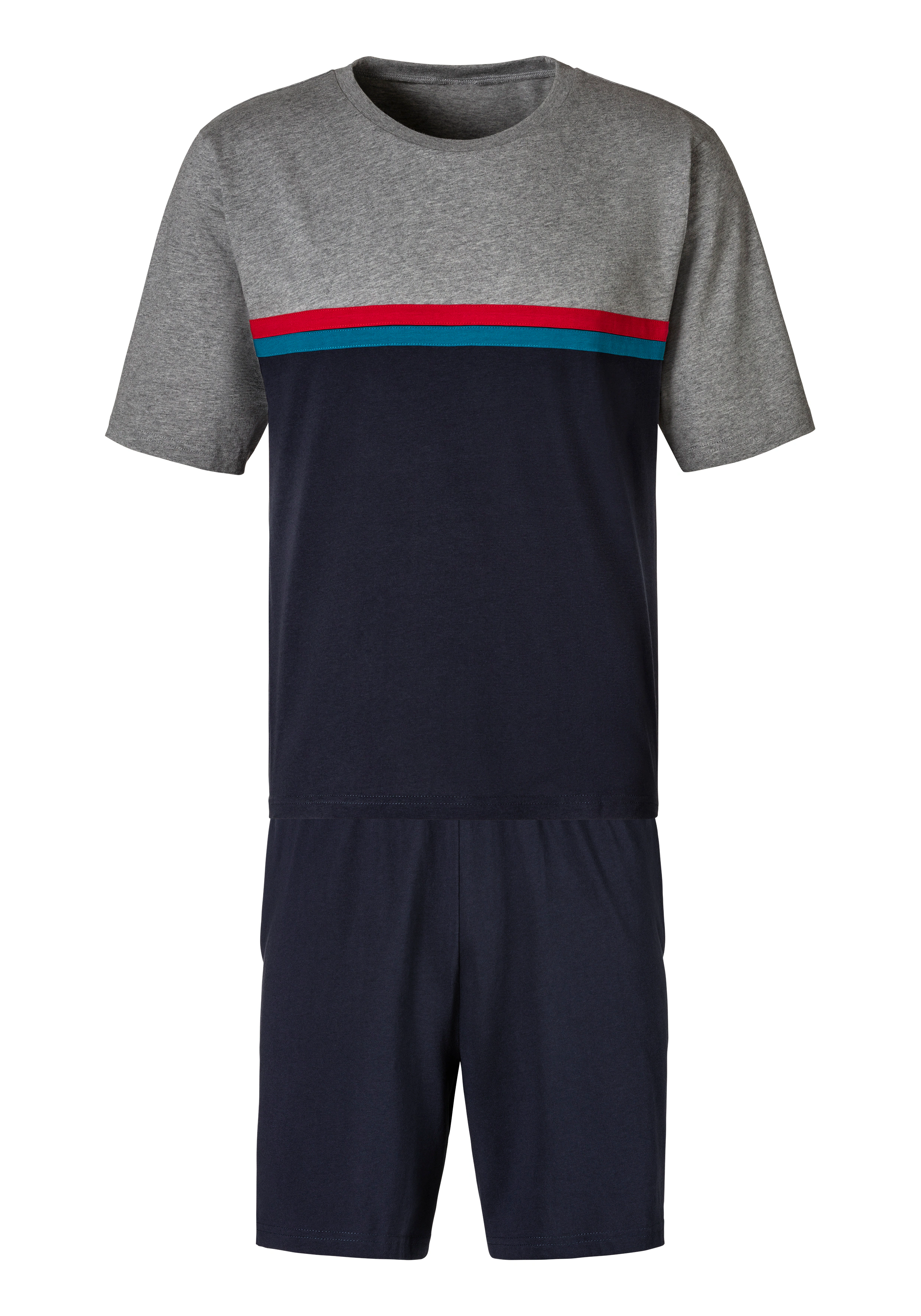 le jogger Pyjama, (2 tlg., 1 Stück), Schlafanzug mit Colorblock günstig online kaufen