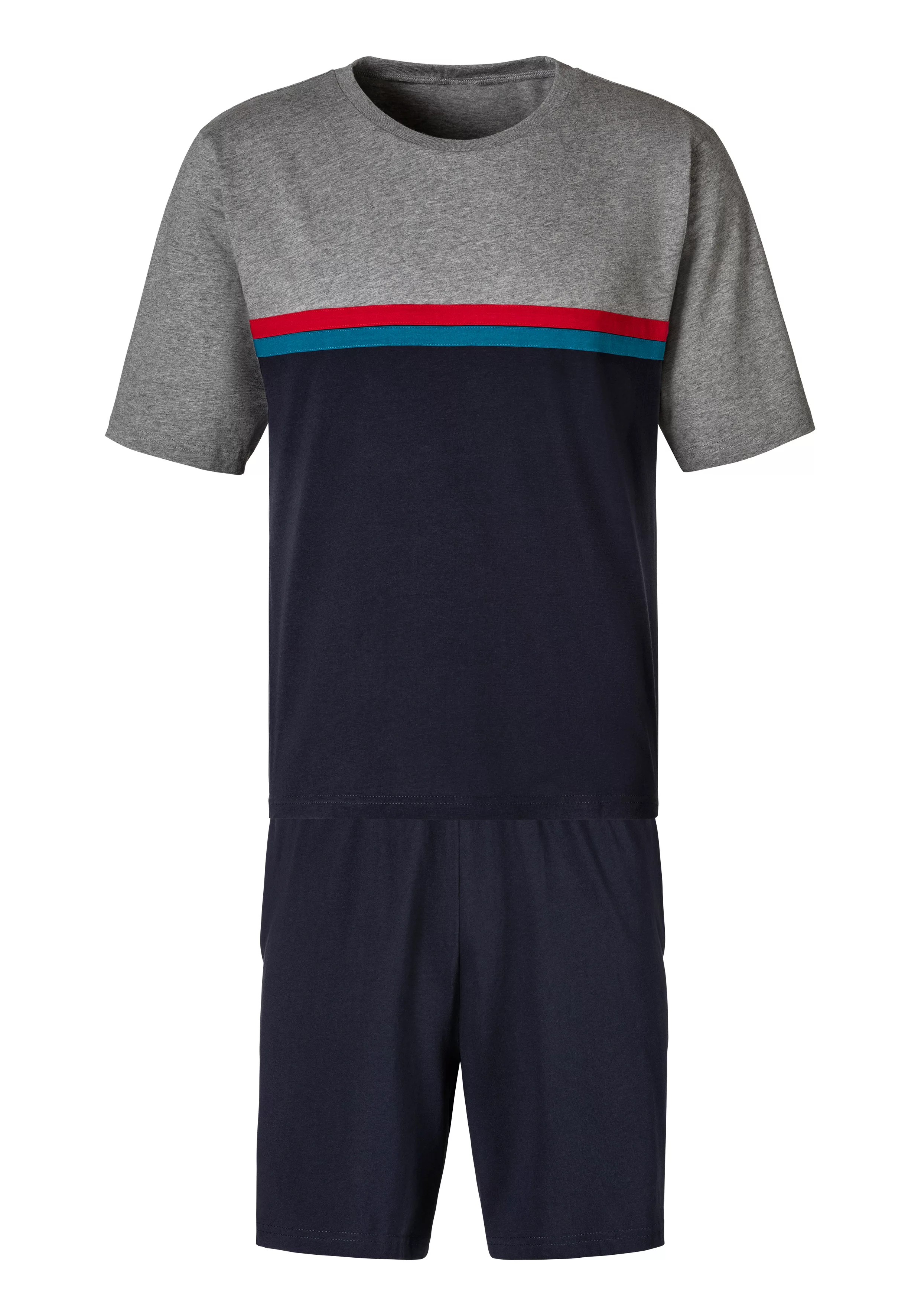 le jogger Pyjama, (2 tlg., 1 Stück), Schlafanzug mit Colorblock günstig online kaufen